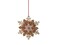Midwest 5" Brown and White Country Rustic Style Snowflake Christmas Ornament
